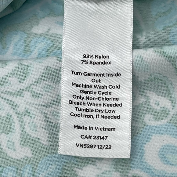 Talbots Plus Effortless Jersey Shift Dress Blue Green Medallion Size 1X New - Picture 8 of 11